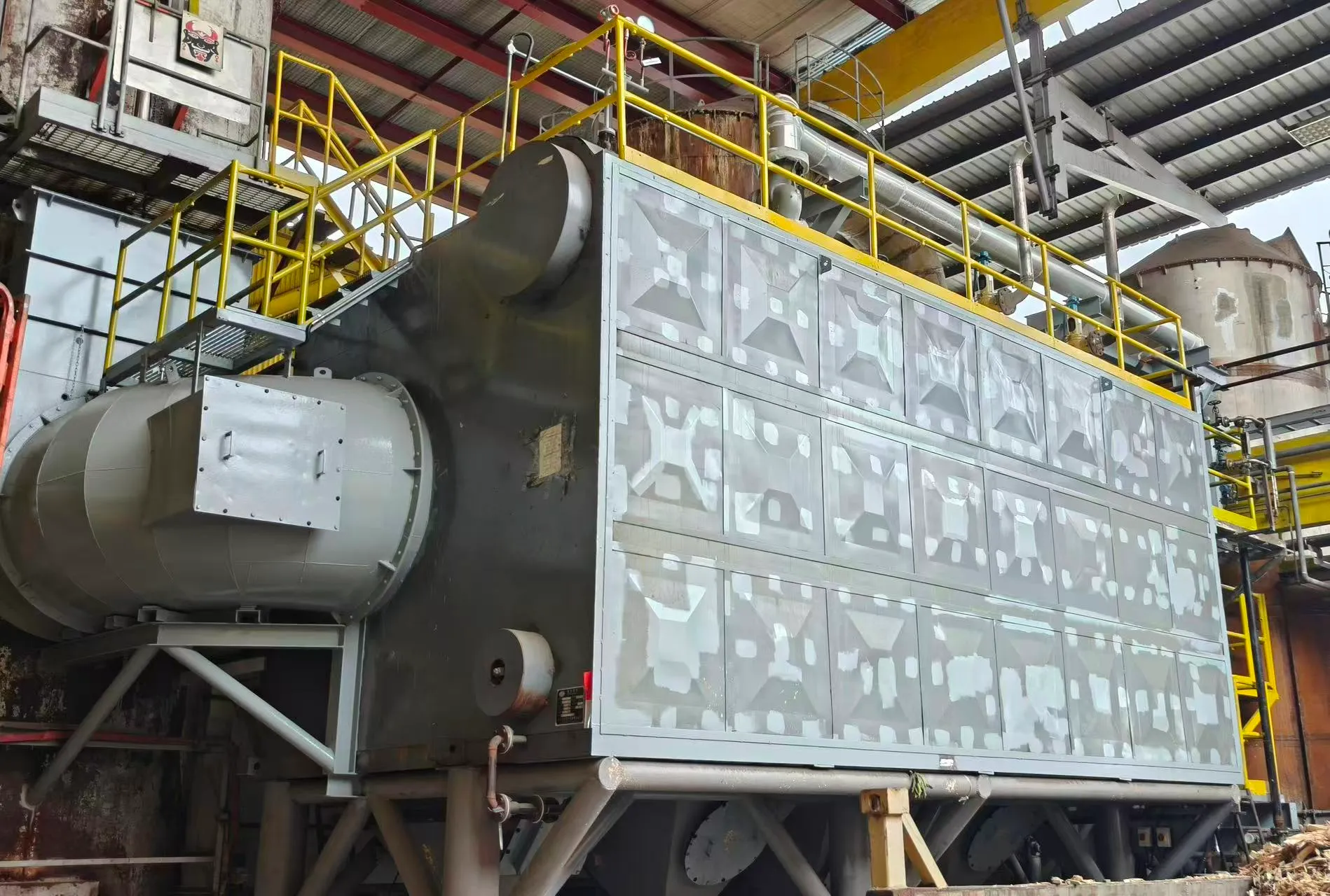 Our water tube waste heat recovery steam boiler running well in Singapore